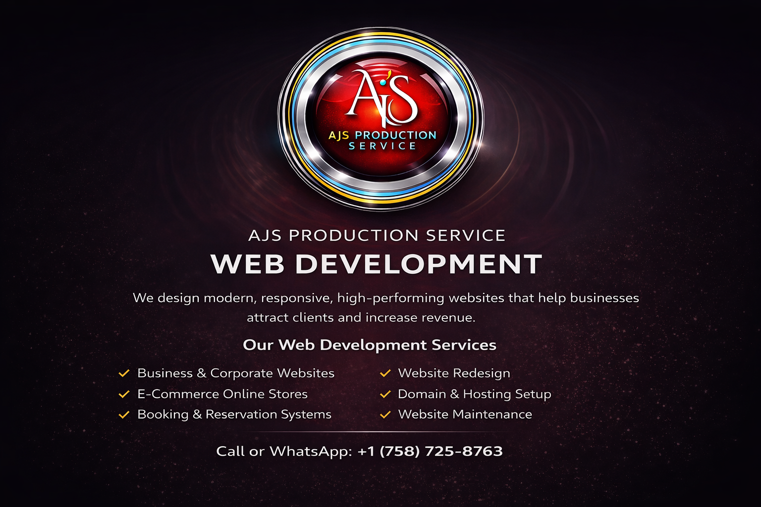 ajs production service web development poster1